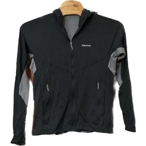 Marmot Jackets Womens Size Large Black Gray Full‎ Zip Hooded Outdoor